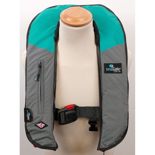 seasafe teal and dark grey lifejacket