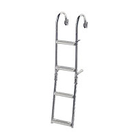 Foldable Ladder,Inox 316,for nar.transom,2+2 steps,180⁰